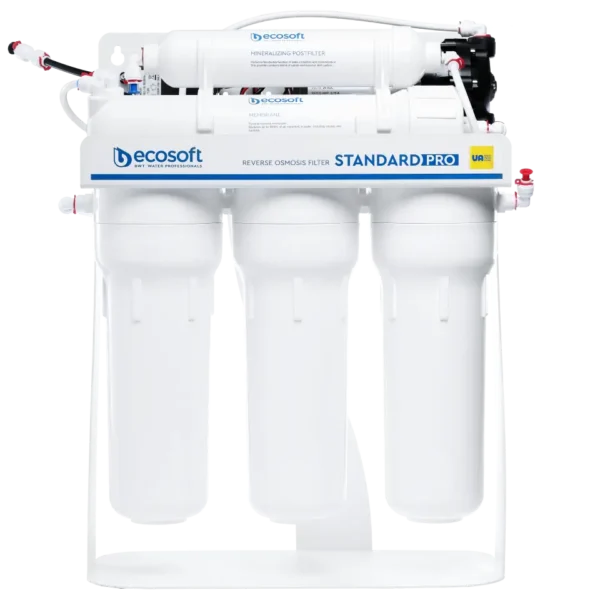 Osmoza Ecosoft STANDARD PRO z mineralizacją i pompą na metalowym stojaku - obrazek 2