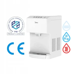 Midea JS1844T WHITE Bezbutlowy dystrybutor wody z lampą UV