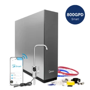 Midea osmoza 800GPD z WiFi aplikacją i elektronicznym kranikiem