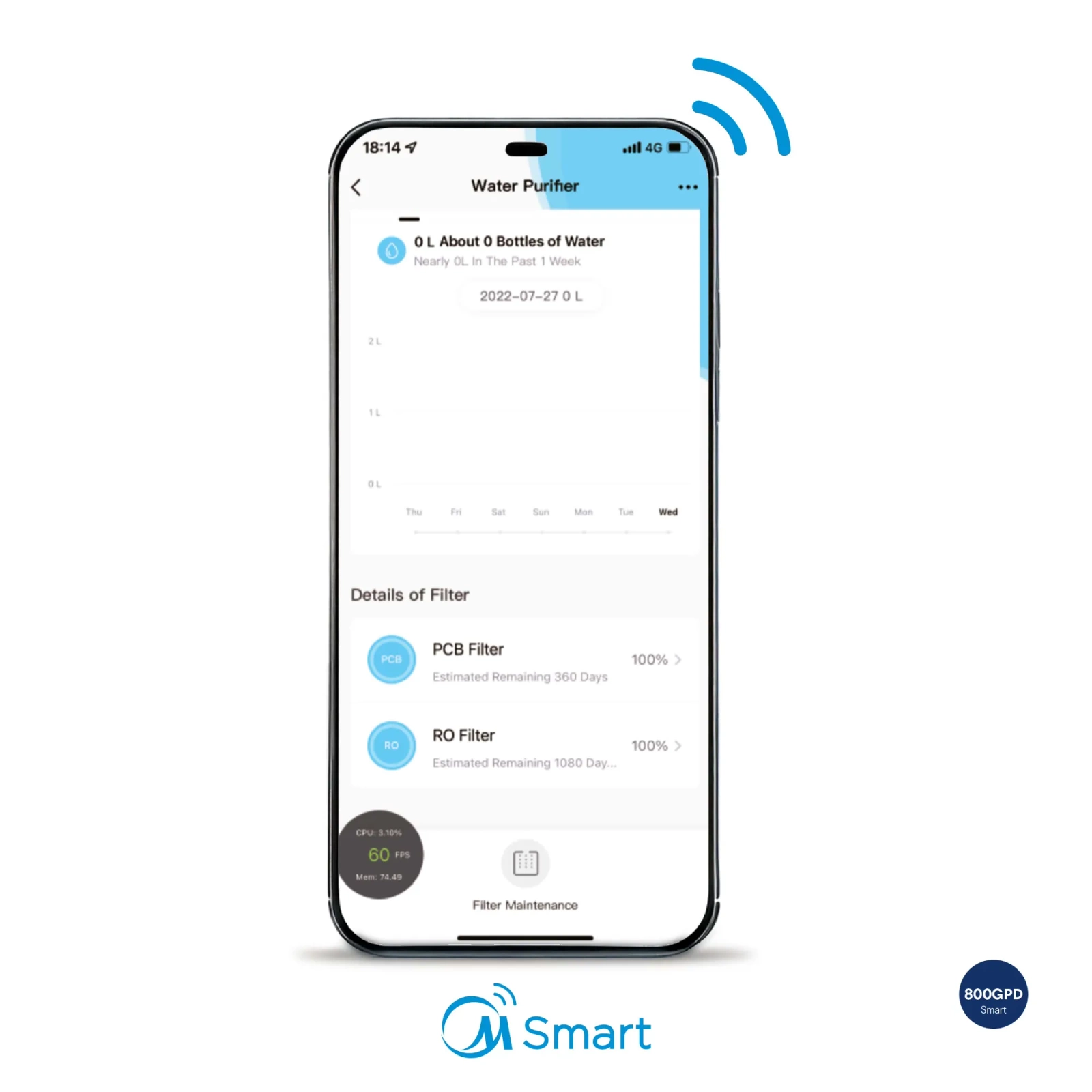 Midea osmoza 800GPD z WiFi aplikacją i elektronicznym kranikiem - obrazek 7