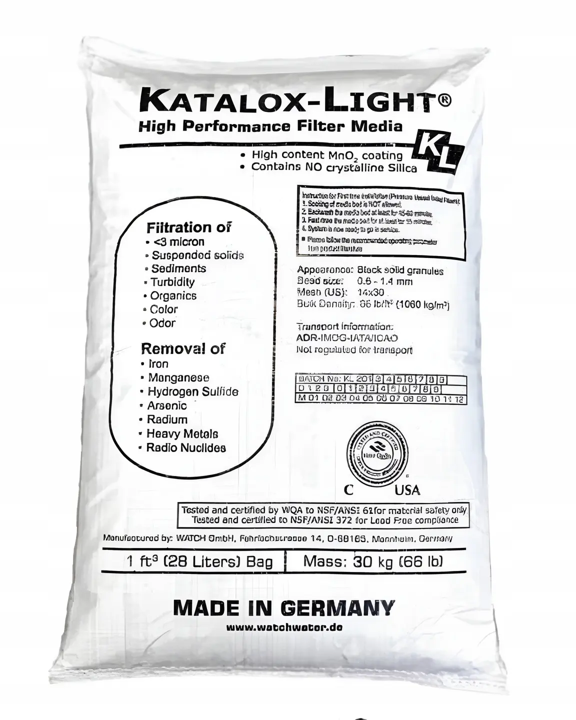 Złoże odżelaziające Katalox Light 28,3L